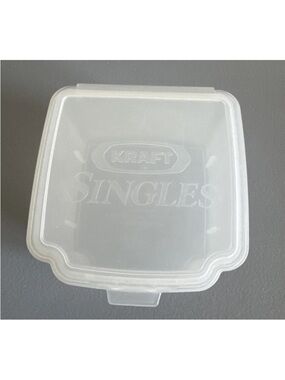 Vintage Kraft Singles Cheese Slice Storage Container Clear Plastic